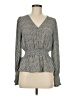 Sienna Sky 100% Polyester Gray Long Sleeve Blouse Size M - photo 1