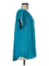 INC International Concepts 100% Polyester Teal Short Sleeve Blouse Size M - photo 4