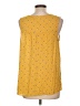 Old Navy 100% Polyester Yellow Sleeveless Blouse Size L - photo 2