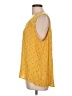 Old Navy 100% Polyester Yellow Sleeveless Blouse Size L - photo 5