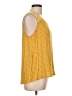 Old Navy 100% Polyester Yellow Sleeveless Blouse Size L - photo 4