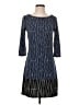 Max Studio Blue Casual Dress Size XS - photo 1