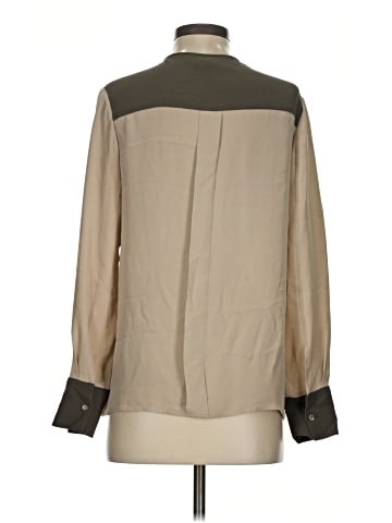 Theory Long Sleeve Silk Top (view 2)