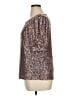 Cable & Gauge Metallic Silver Short Sleeve Blouse Size XL - photo 5
