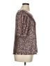 Cable & Gauge Metallic Silver Short Sleeve Blouse Size XL - photo 4