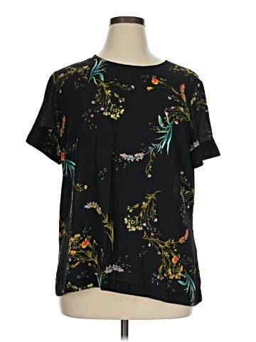 Worthington Short Sleeve Blouse (view 1)