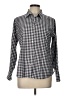 Lands' End 100% Cotton Checkered-gingham Brown Long Sleeve Button-Down Shirt Size 12 (petite) - photo 1