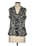 D.F.A. New York 100% Polyester Silver Sleeveless Blouse Size M - photo 1