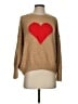 Vince Camuto Hearts Tan Pullover Sweater Size S - photo 1