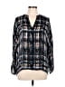 Parker 100% Silk Blue 3/4 Sleeve Silk Top Size M - photo 1