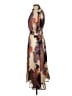 MELLODAY 100% Polyester Print Ivory Brown Cocktail Dress Size S - photo 5