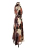 MELLODAY 100% Polyester Print Ivory Brown Cocktail Dress Size S - photo 4