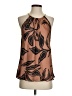 Nicole Miller 100% Polyester Brown Sleeveless Blouse Size S - photo 1
