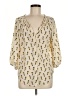 Old Navy 100% Polyester Yellow 3/4 Sleeve Blouse Size M - photo 1