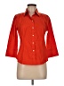 Talbots Red 3/4 Sleeve Button-Down Shirt Size 6 - photo 1