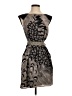 Jessica Simpson 100% Polyester Graphic Gray Cocktail Dress Size 4 - photo 1