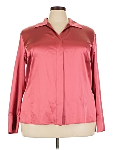 Lafayette 148 New York Long Sleeve Silk Top (view 1)