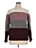 Christopher & Banks Color Block Burgundy Pullover Sweater Size XL - photo 1