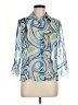 Nicola 100% Polyester Blue 3/4 Sleeve Blouse Size 8 - photo 1