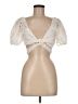 Luxxel Ivory Short Sleeve Blouse Size M - photo 1