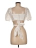 Luxxel Ivory Short Sleeve Blouse Size M - photo 2