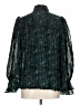Calligraphie 100% Polyester Green Long Sleeve Blouse Size L - photo 2