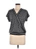 Max Studio Black Short Sleeve Blouse Size M - photo 1