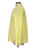 Talbots 100% Cotton Checkered-gingham Yellow Long Sleeve Button-Down Shirt Size L - photo 5