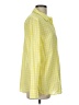 Talbots 100% Cotton Checkered-gingham Yellow Long Sleeve Button-Down Shirt Size L - photo 4