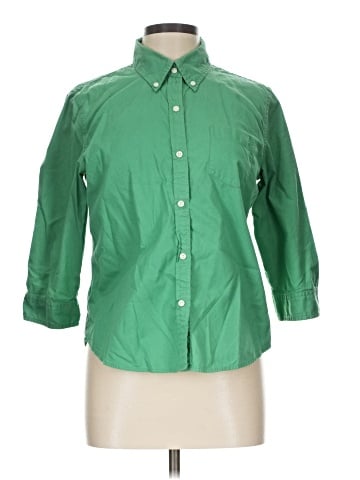 American Eagle Outfitters 3/4 Sleeve Button-Down Shirt (view 1)
