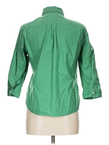 American Eagle Outfitters 3/4 Sleeve Button-Down Shirt (view 2)