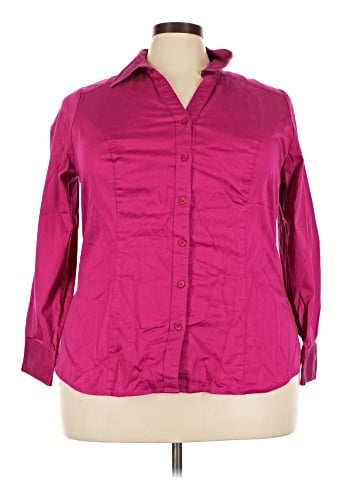 Lane Bryant 3/4 Sleeve Button-Down Shirt (view 1)