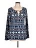 Bobbie Brooks Blue Long Sleeve Henley Size L - photo 1