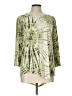Allison Daley Tie-dye Green 3/4 Sleeve Top Size L - photo 1