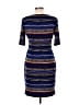 Connected Apparel Stripes Blue Casual Dress Size 8 - photo 2
