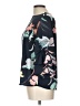 Monteau 100% Polyester Floral Black 3/4 Sleeve Blouse Size L - photo 5