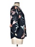 Monteau 100% Polyester Floral Black 3/4 Sleeve Blouse Size L - photo 4