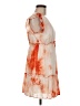 The Impeccable Pig 100% Polyester Tie-dye Orange Cocktail Dress Size M - photo 4