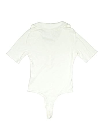Madewell Ribbed Short-Sleeve Polo Thong Bodysuit (view 2)
