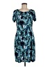 Roz & Ali Print Blue Casual Dress Size 8 - photo 1