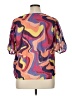 Nicole Miller 100% Polyester Purple Short Sleeve Blouse Size 1X - photo 2