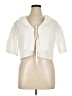 Lush 100% Cotton Ivory Short Sleeve Blouse Size XL - photo 1
