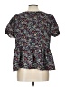 W5 100% Polyester Floral Blue Short Sleeve T-Shirt Size L - photo 2