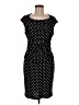 Connected Apparel Polka Dots Black Casual Dress Size 8 Petite - photo 1