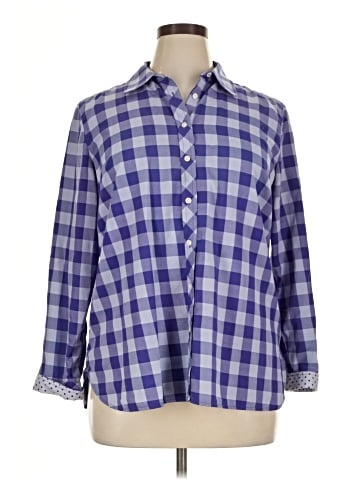 Talbots 3/4 Sleeve Button-Down Shirt (view 1)