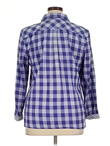 Talbots 3/4 Sleeve Button-Down Shirt (view 2)
