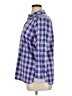 Talbots Checkered-gingham Blue 3/4 Sleeve Button-Down Shirt Size XL - photo 5