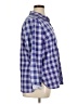 Talbots Checkered-gingham Blue 3/4 Sleeve Button-Down Shirt Size XL - photo 4