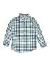 Crewcuts Checkered-gingham Teal Long Sleeve Button-Down Shirt Size 6 - 7 - photo 1