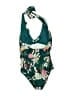 ModCloth Floral Green One Piece Swimsuit Size S - photo 2